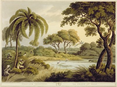 Chasse au Paon, des Sports de Terrain Orientaux, pub. par Edward Orme, 1807 - Samuel Howett