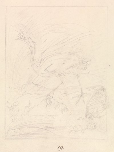 Grue et grenouilles - Samuel Howitt
