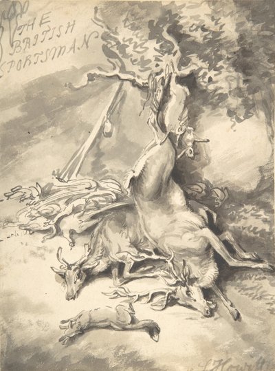 Conception pour la page de titre de The British Sportsman, vers 1812 - Samuel Howitt