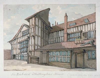 Maison de Sir Richard Whittington, Milton Street, Londres, 1800 - Samuel Ireland