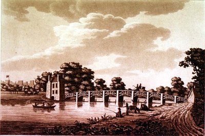 Vue sud-est du pont de Datchet, illustration de 