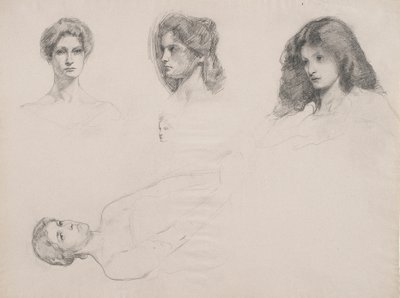 Esquisse de têtes féminines - Samuel Isham