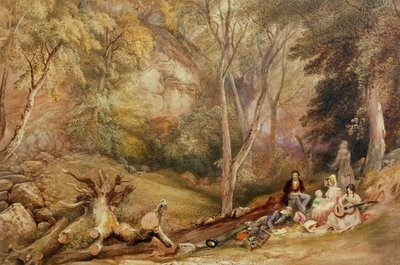 Une partie de croquis à Leigh Woods, c. 1830 - Samuel Jackson