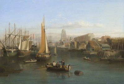 St Mary Redcliffe et Redcliffe Parade depuis Prince Street Bridge, c.1826 - Samuel Jackson