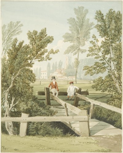 Deux Garçons sur un Stile à Brislington Brook, vers 1824 - Samuel Jackson