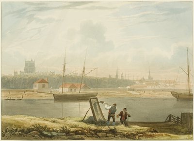 Vue sur le port flottant, vers 1825 - Samuel Jackson