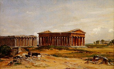Les ruines de Paestum - Samuel James Ainsley