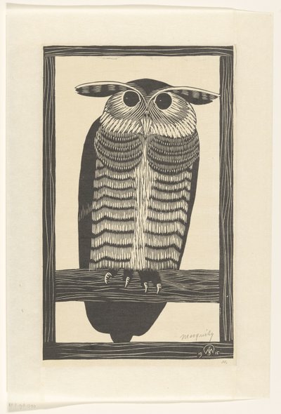 Hibou grand-duc - Samuel Jessurun de Mesquita (signed by artist)