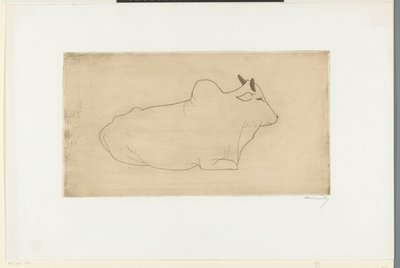 Zébu couché - Samuel Jessurun de Mesquita (signed by artist)