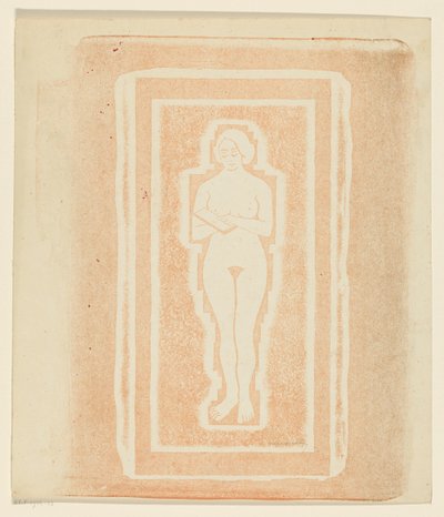 Nu avec un livre ou une plaque de pierre à la main - Samuel Jessurun de Mesquita (signed by artist)