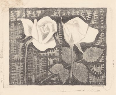 Deux roses - Samuel Jessurun de Mesquita (signed by artist)