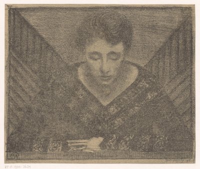 Femme avec décolleté en V - Samuel Jessurun de Mesquita (signed by artist)