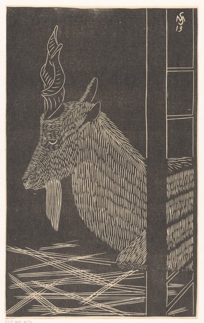 Markhor (Cerf assis dans une cage) - Samuel Jessurun de Mesquita