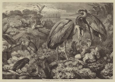 La héronnière à Didlington Park, Norfolk - Samuel John Carter