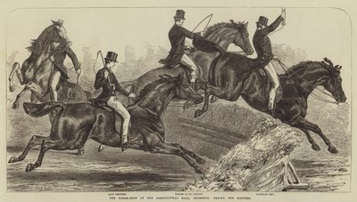 Le concours hippique au Agricultural Hall, Islington, essayant les chasseurs - Samuel John Carter
