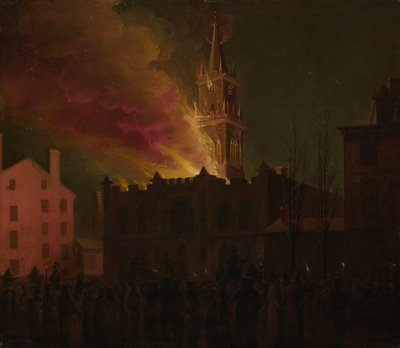 Incendie de la salle maçonnique, Chestnut Street, Philadelphie, Pennsylvanie, 1819 - Samuel Jones