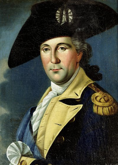 Portrait de George Washington en uniforme de général américain, entre 1775 et 1780 - Samuel King