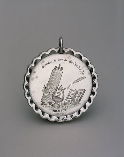 Médaille de broderie, vers 1850 (argent) - Samuel Kirk