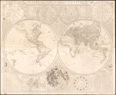 Scientia terrarum et coelorum : ou, les cieux et la terre délinéés et affichés astronomiquement et géographiquement - Samuel; Kitchin Dunn