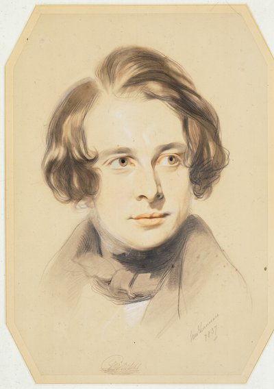 Portrait précoce de Charles Dickens, 1837 - Samuel Laurence