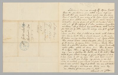 Lettre à Giles Saunders de Samuel M. Fox concernant la traite des esclaves, 17 avril 1848 - Samuel M. Fox