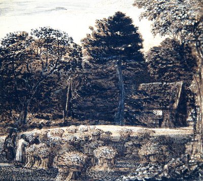 Un champ de maïs, Shoreham, au crépuscule, vers 1830 - Samuel Palmer