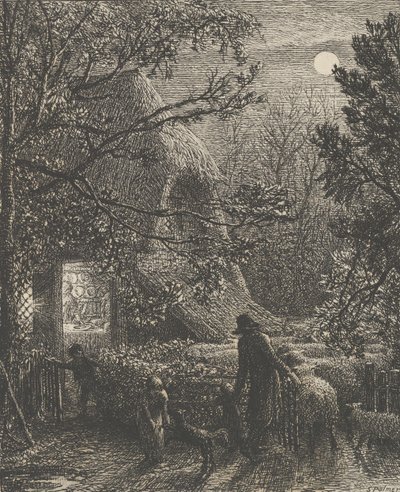 Noël, ou Plier le dernier mouton, 1850 - Samuel Palmer