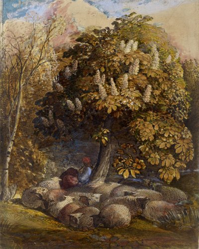 Pastorale avec un marronnier, vers 1830-31 - Samuel Palmer