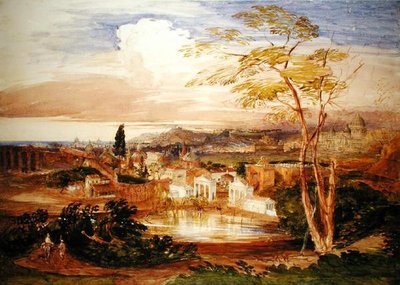 Rome depuis les jardins Borghese - Samuel Palmer