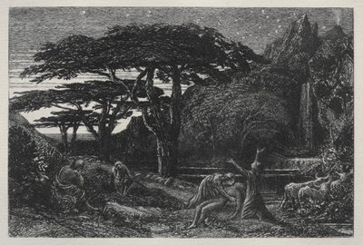 Le Bosquet de cyprès - Samuel Palmer
