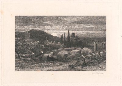 La lune montante - Samuel Palmer