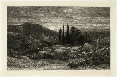 La lune montante - Samuel Palmer