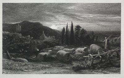 La Lune montante, 1857 - Samuel Palmer