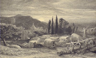La lune montante, vers 1857 - Samuel Palmer