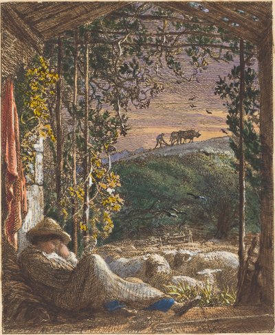 Le berger endormi ; Tôt le matin - Samuel Palmer