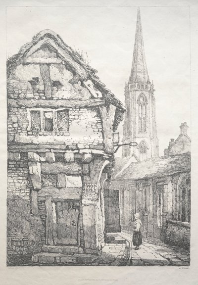 Série de bâtiments anciens et de cottages ruraux dans le nord de l