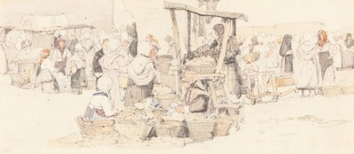 Un marché en plein air - Samuel Prout