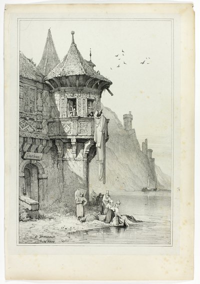 À Braubach sur le Rhin - Samuel Prout