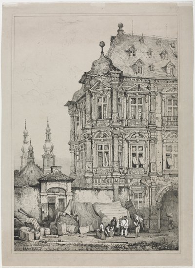 Château de Martinsburg, Mayence, Allemagne, 1833 - Samuel Prout