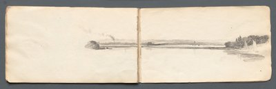 Carnet de croquis : "Paysage avec voiliers" - Samuel Prout