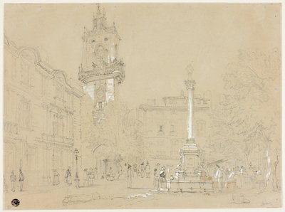 Square in Aix-en-Provence - Samuel Prout