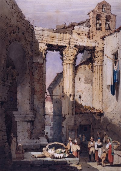 Le Temple de Mars Ultor par le Forum d