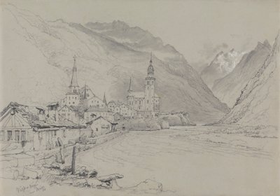 Visp ou Viege, près de Brig - Samuel Prout