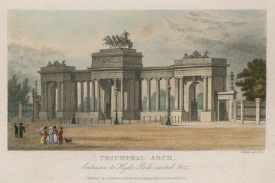 Arc de triomphe, entrée de Hyde Park Corner, Londres, érigé en 1827 - Samuel Rawle