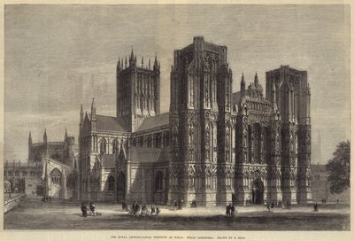 Institut archéologique royal à Wells, cathédrale de Wells (gravure) - Samuel Read