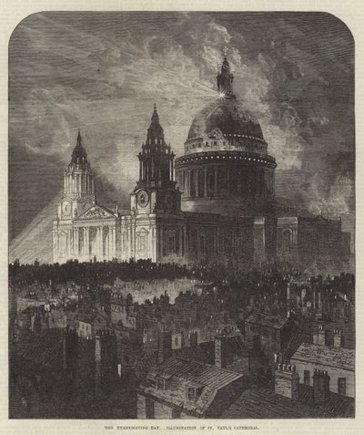 Le jour de Thanksgiving, illumination de la cathédrale Saint-Paul - Samuel Read