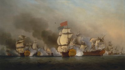 La victoire du vice-amiral Sir George Anson au large du cap Finisterre - Samuel Scott