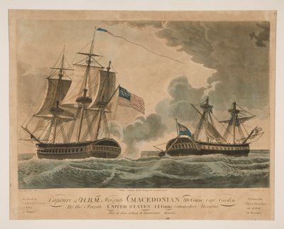 Capture de la frégate H. B. M. Macedonian par les États-Unis - Samuel Seymour