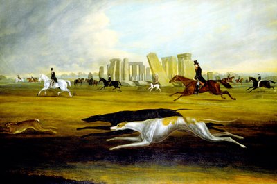 La famille Pinckney chassant à Stonehenge - Samuel Spode