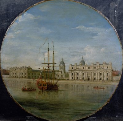 Hôpital de Greenwich depuis la rivière, 1748 - Samuel Wale
